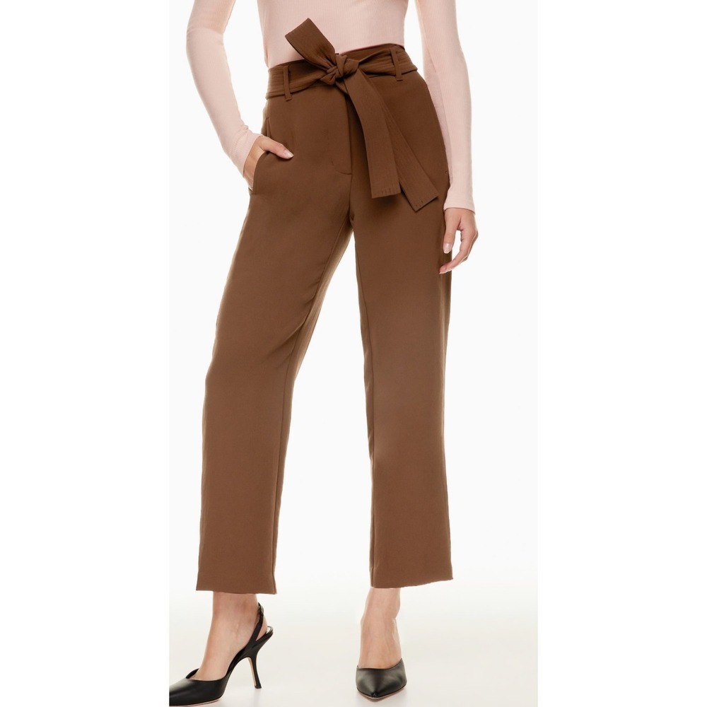 Wilfred Brown Dress Pants Sz 0 Office Siren Minimalist Chic Workwear
